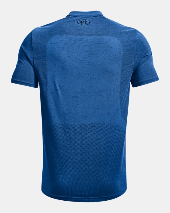 Men's UA Seamless Short Sleeve, Blue, pdpMainDesktop image number 5